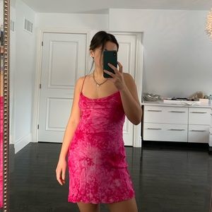 Cotton Candy LA Tie Dye Pink Mini Dress